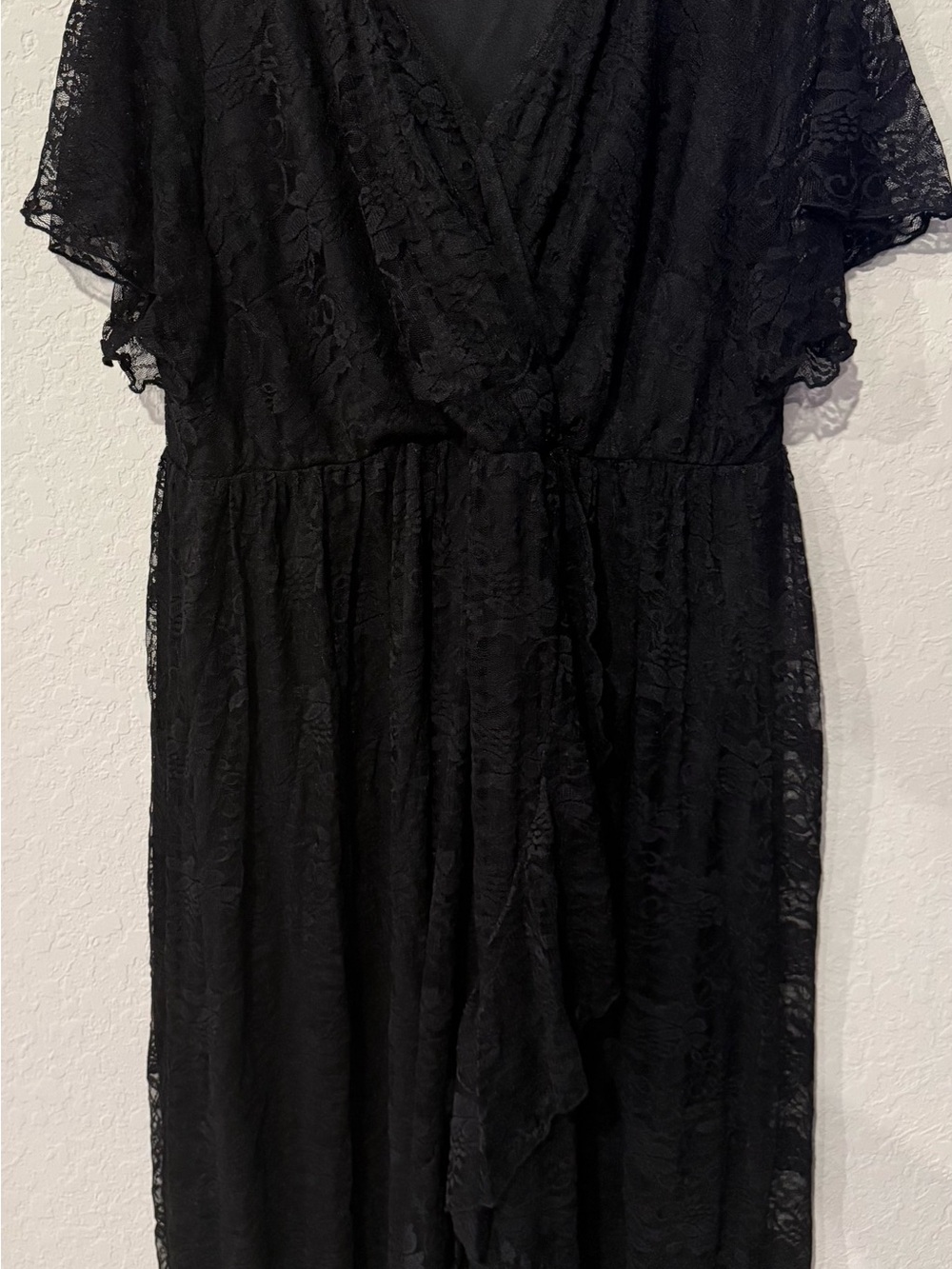 Elegant Black Lace Women's Dress